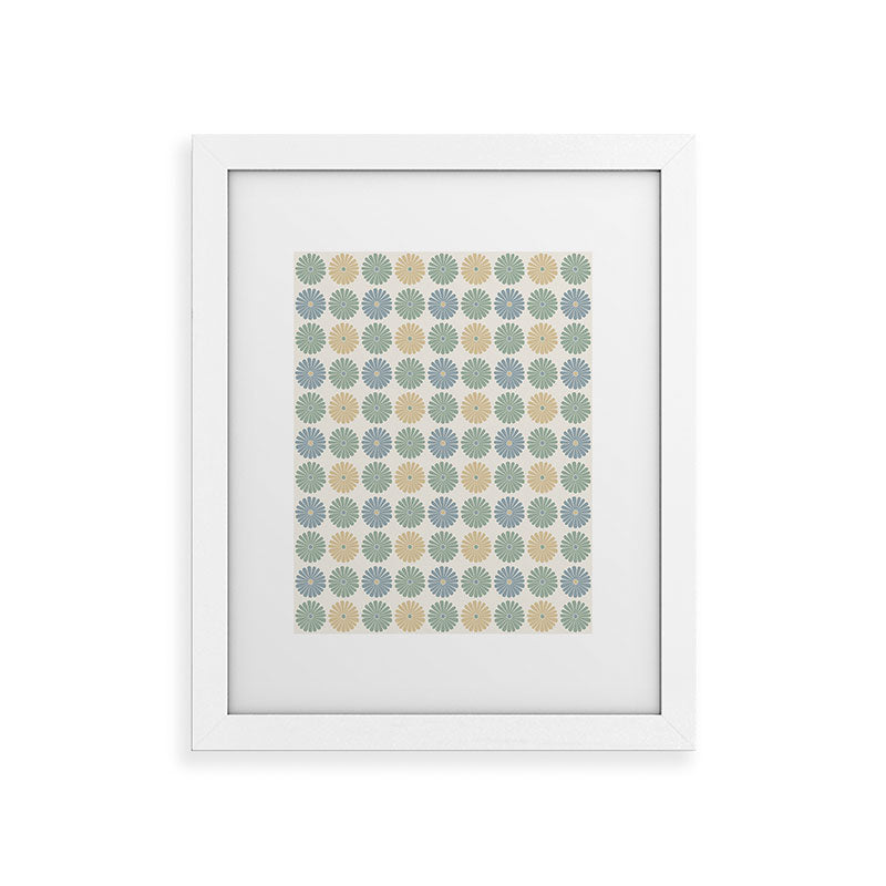 Colour Poems Daisy Pattern Multicolor I Framed Art Print