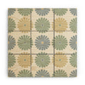 Colour Poems Daisy Pattern Multicolor I Wood Wall Mural