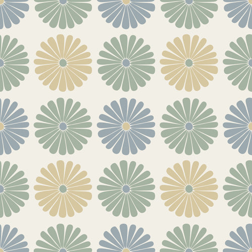 Colour Poems Daisy Pattern Multicolor I Shower Curtain