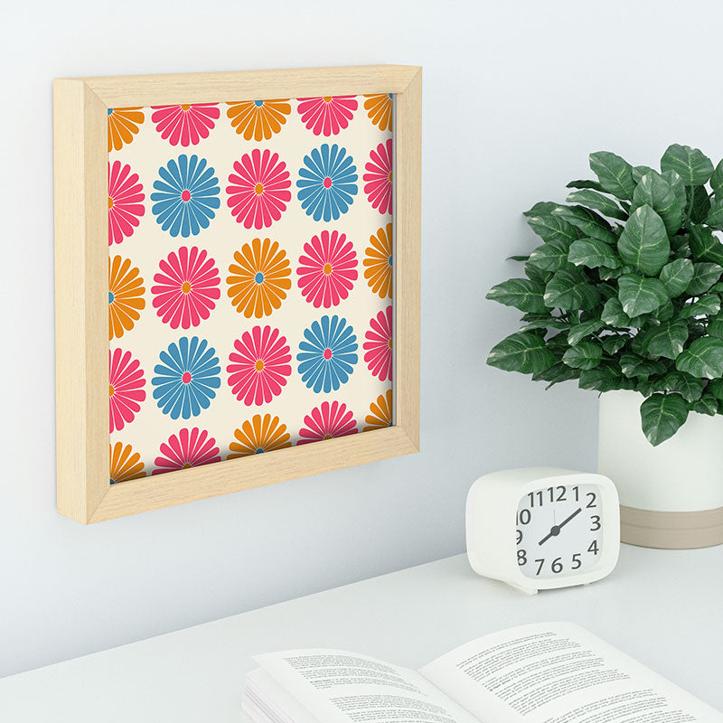 Colour Poems Daisy Pattern Multicolor II Recessed Framing Square