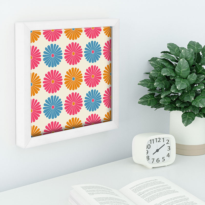Colour Poems Daisy Pattern Multicolor II Recessed Framing Square