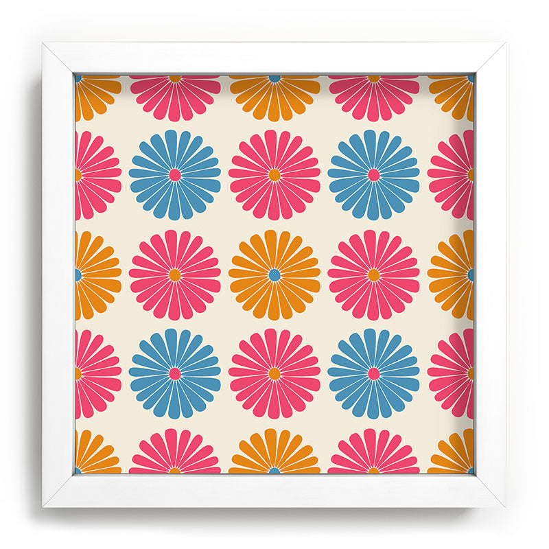 Colour Poems Daisy Pattern Multicolor II Recessed Framing Square