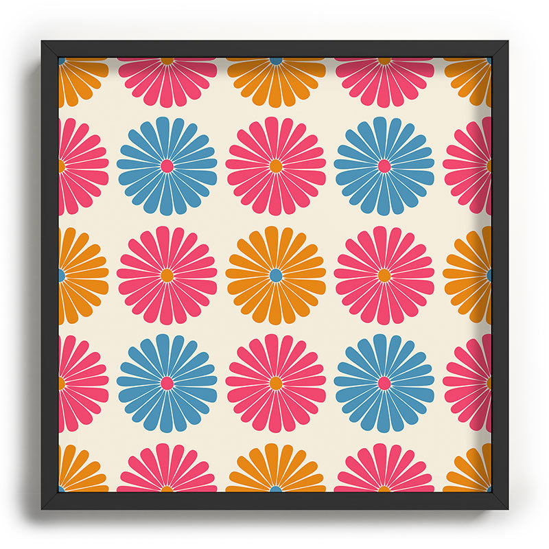 Colour Poems Daisy Pattern Multicolor II Recessed Framing Square