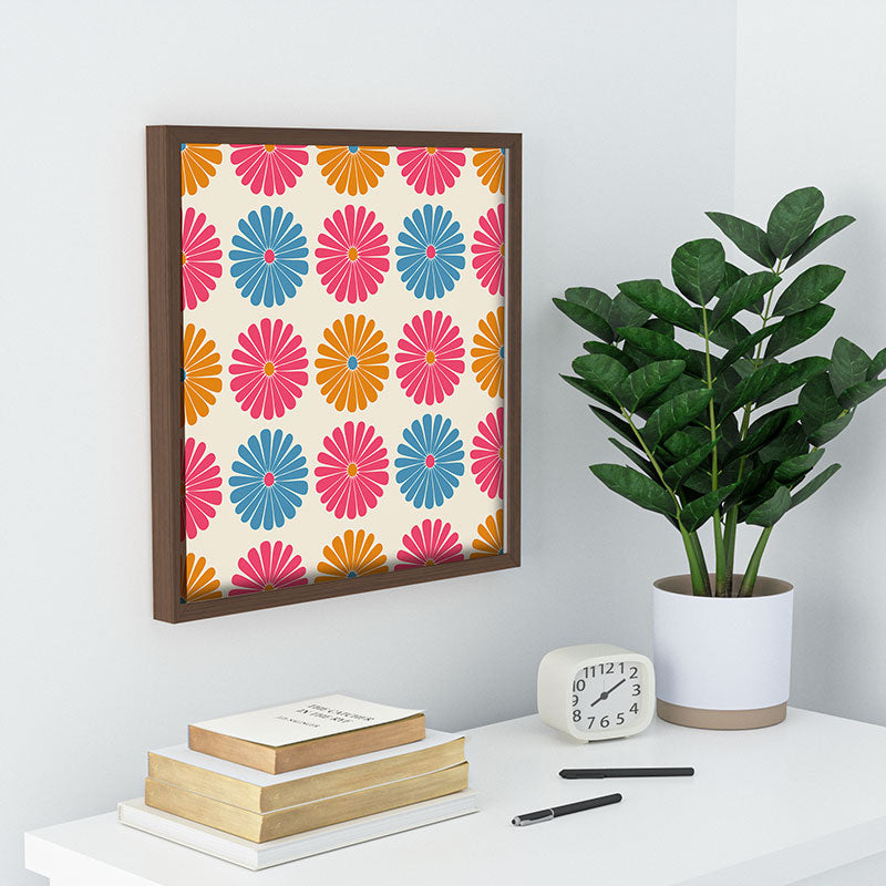 Colour Poems Daisy Pattern Multicolor II Recessed Framing Square