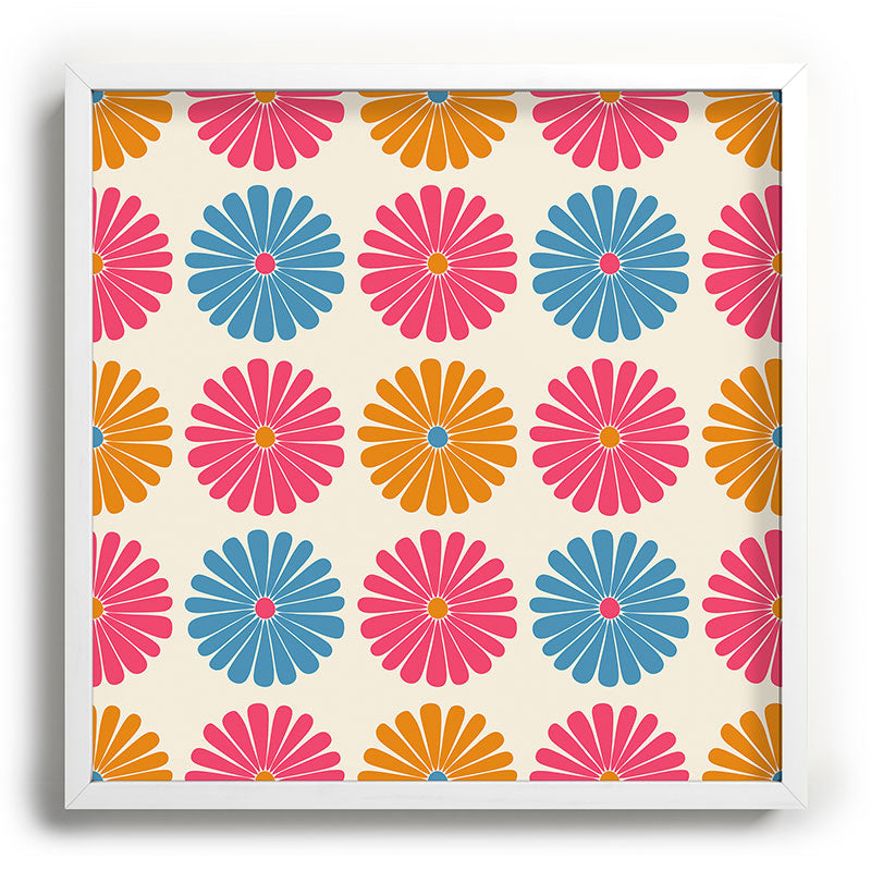 Colour Poems Daisy Pattern Multicolor II Recessed Framing Square