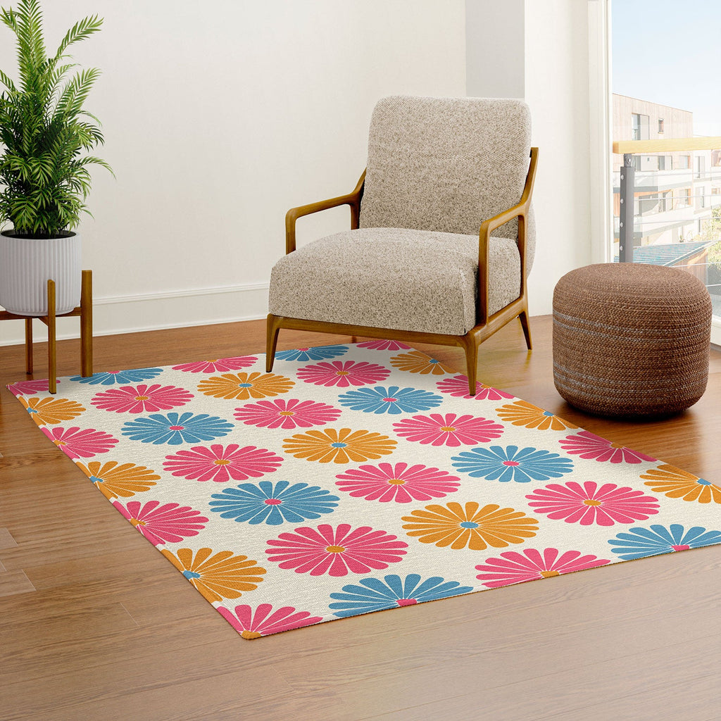 Colour Poems Daisy Pattern Multicolor II Area Rug