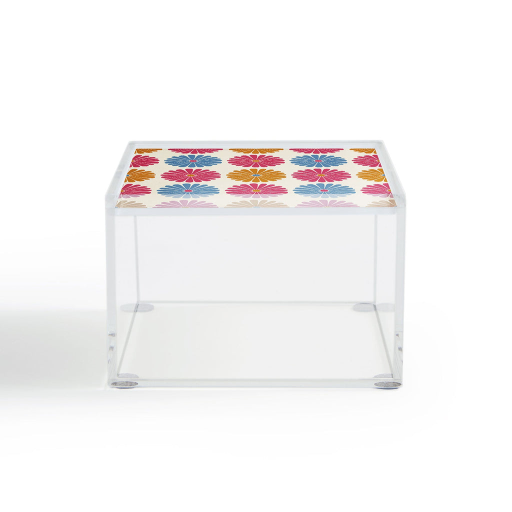 Colour Poems Daisy Pattern Multicolor II Acrylic Box