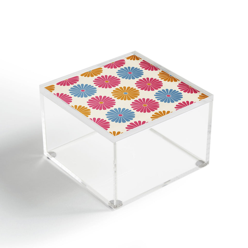 Colour Poems Daisy Pattern Multicolor II Acrylic Box