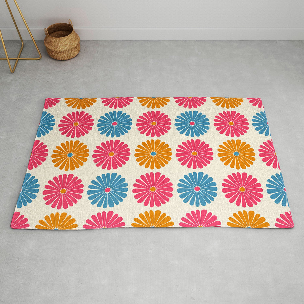 Colour Poems Daisy Pattern Multicolor II Area Rug