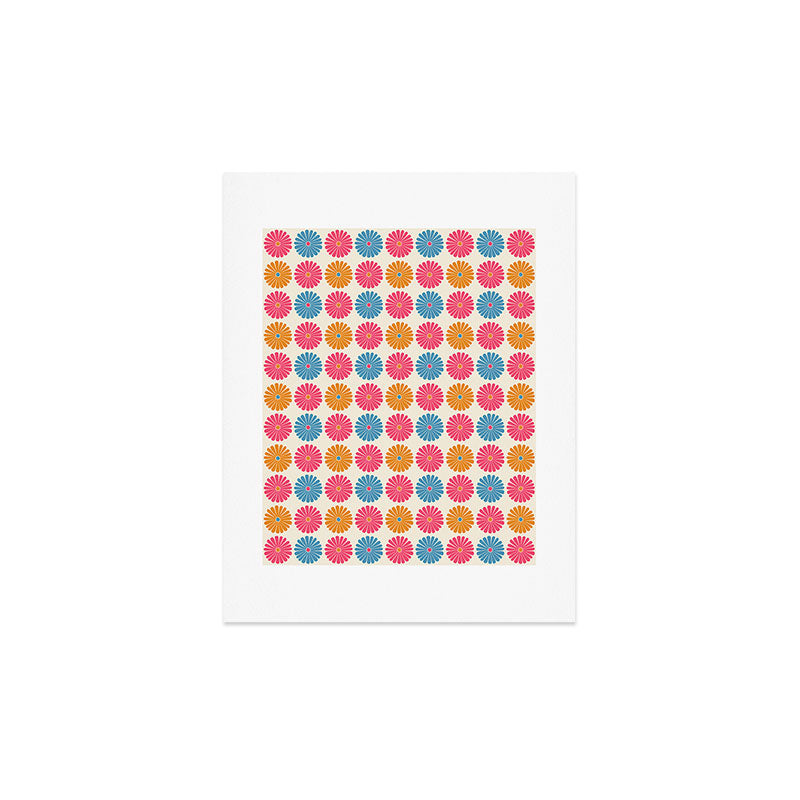 Colour Poems Daisy Pattern Multicolor II Art Print