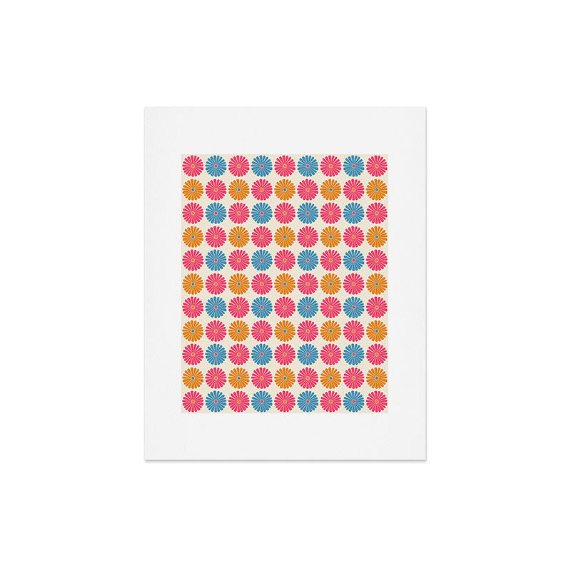 Colour Poems Daisy Pattern Multicolor II Art Print