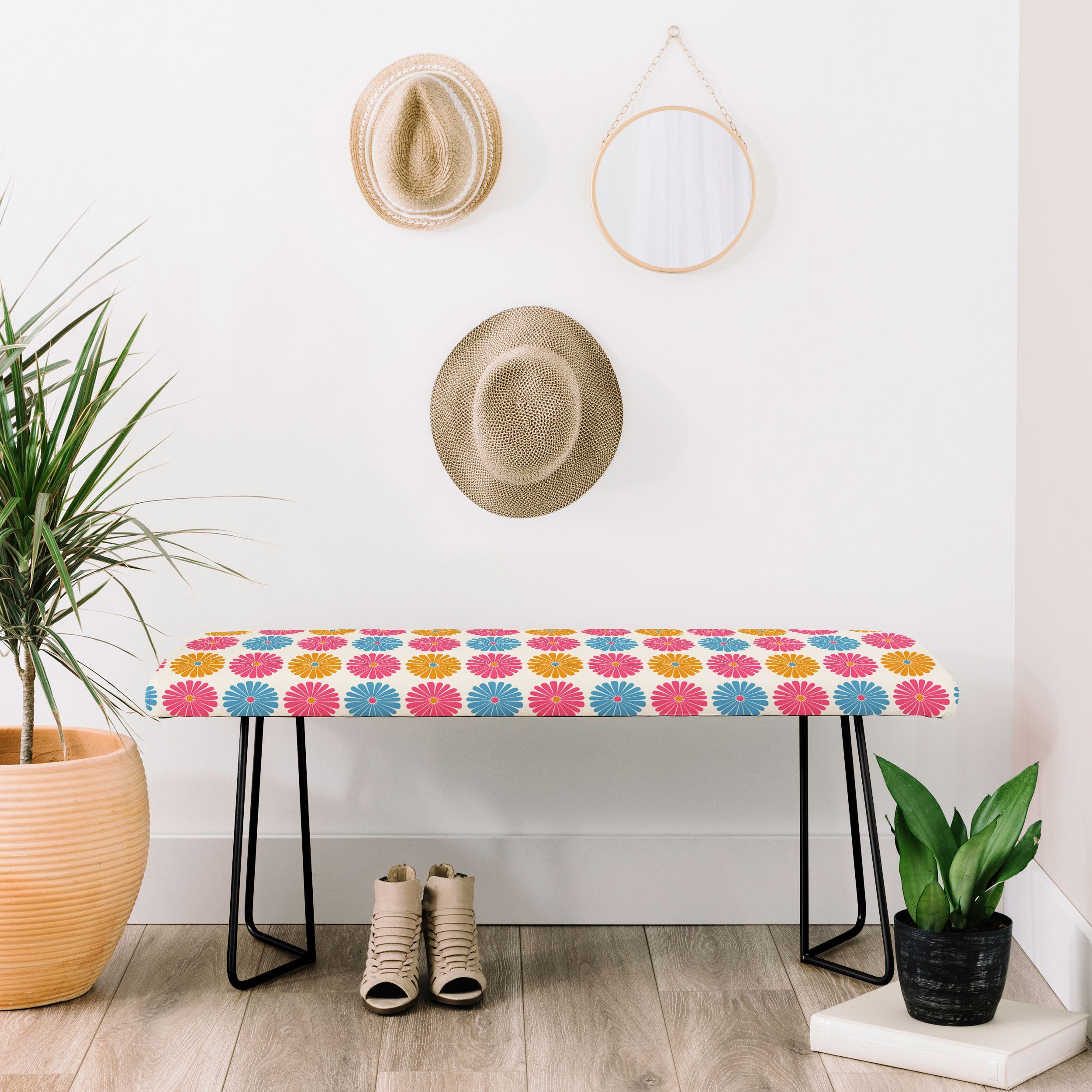 Colour Poems Daisy Pattern Multicolor II Bench