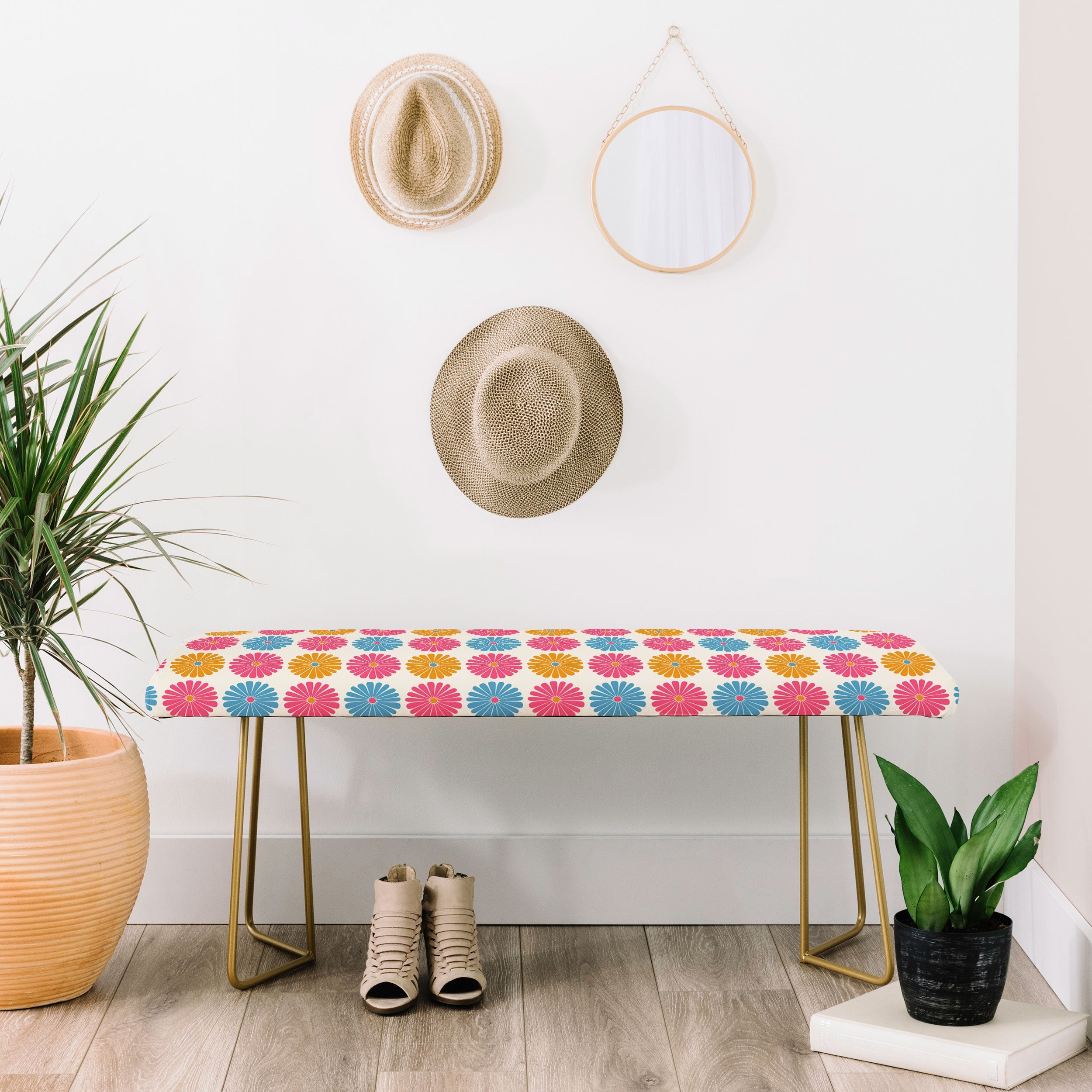 Colour Poems Daisy Pattern Multicolor II Bench