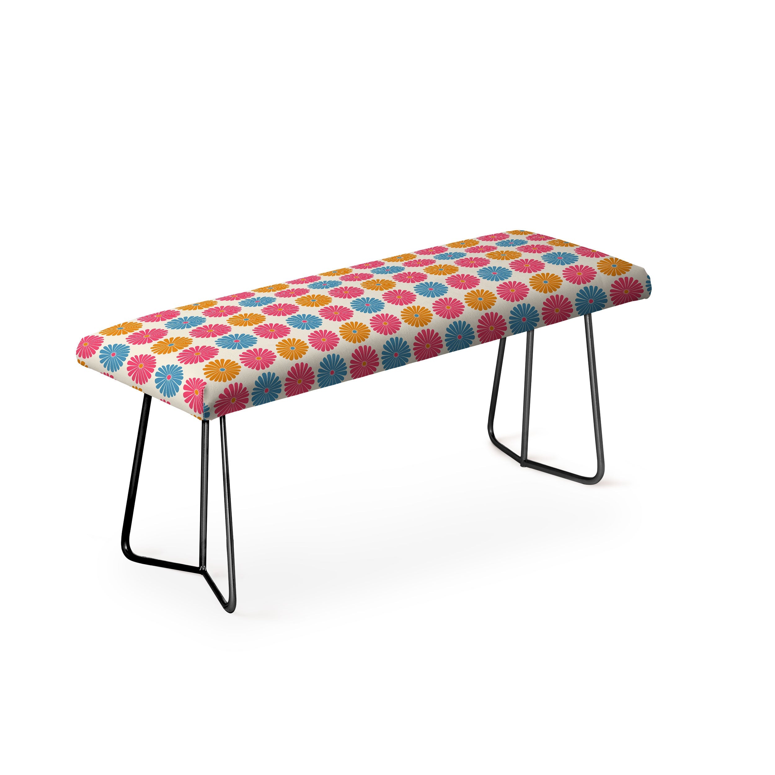 Colour Poems Daisy Pattern Multicolor II Bench