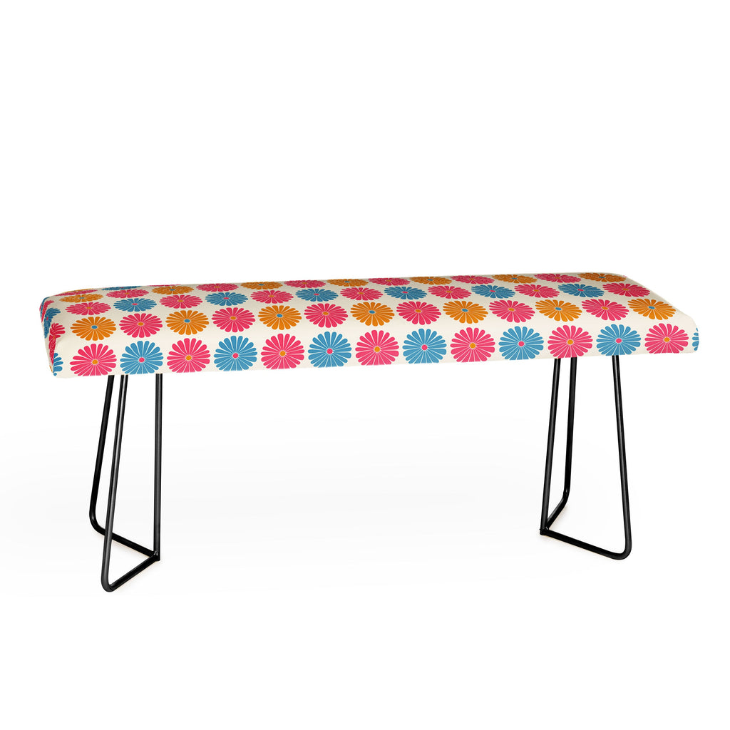 Colour Poems Daisy Pattern Multicolor II Bench