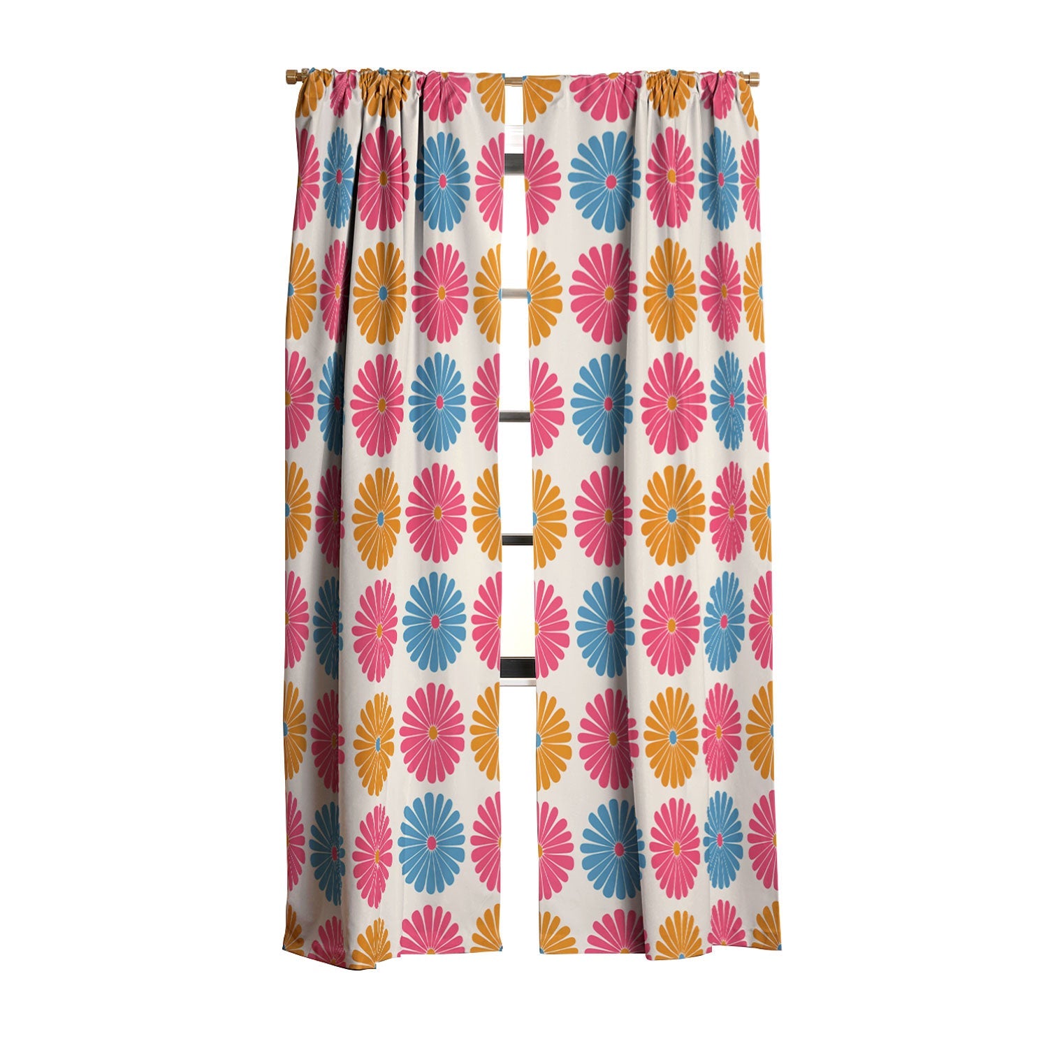 Colour Poems Daisy Pattern Multicolor II Blackout Non Repeat
