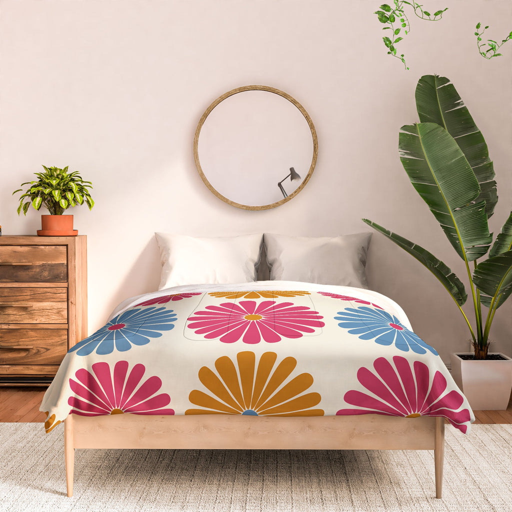 Colour Poems Daisy Pattern Multicolor II Comforter