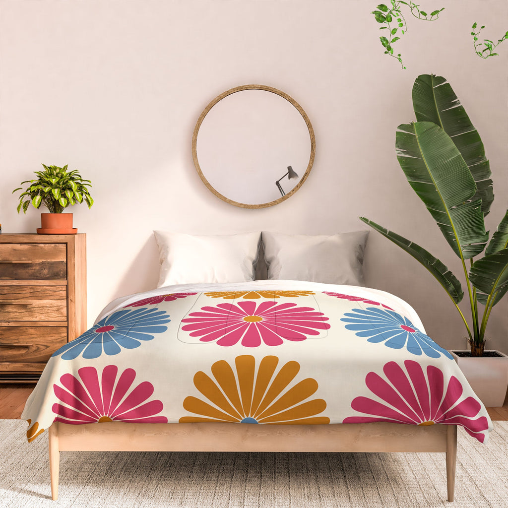 Colour Poems Daisy Pattern Multicolor II Comforter