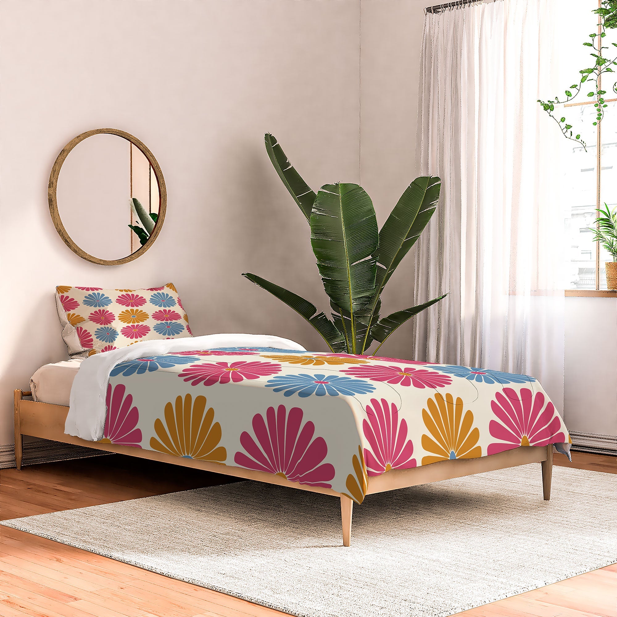 Colour Poems Daisy Pattern Multicolor II Comforter