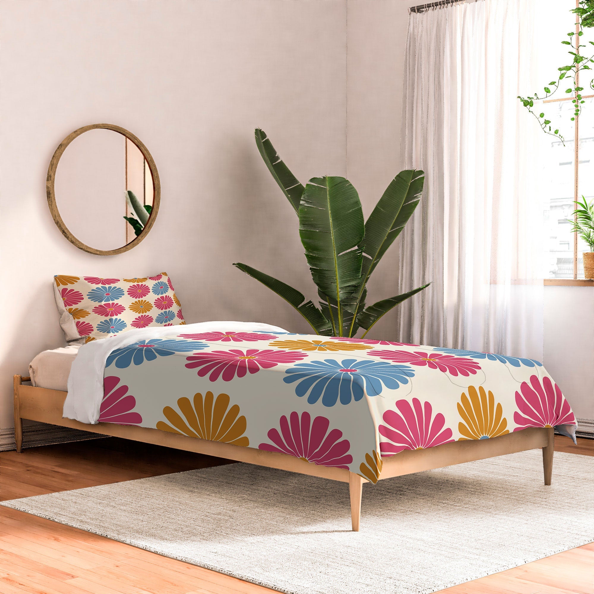 Colour Poems Daisy Pattern Multicolor II Comforter
