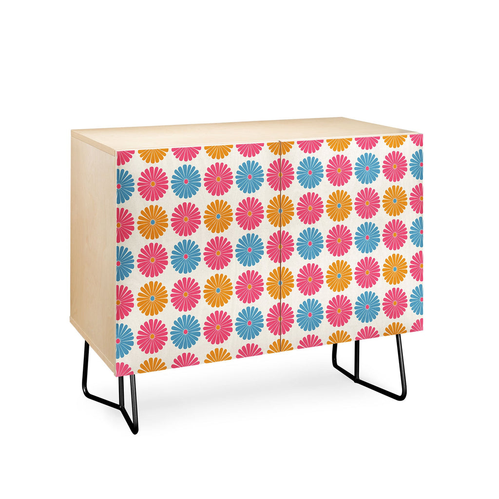 Colour Poems Daisy Pattern Multicolor II Credenza