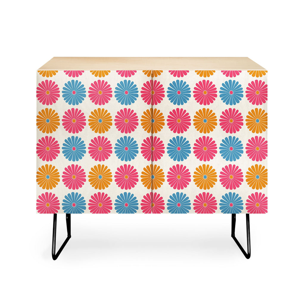Colour Poems Daisy Pattern Multicolor II Credenza