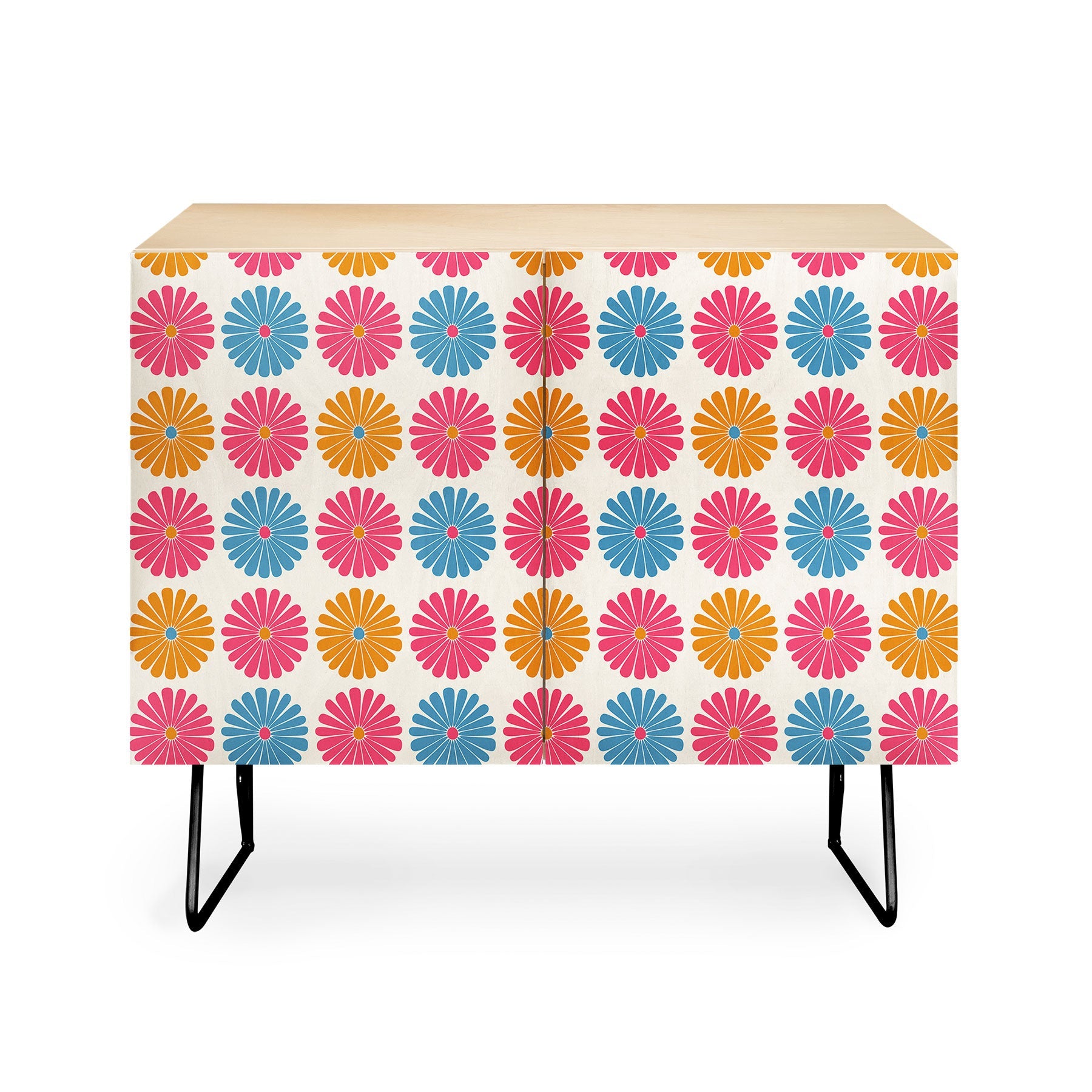 Colour Poems Daisy Pattern Multicolor II Credenza