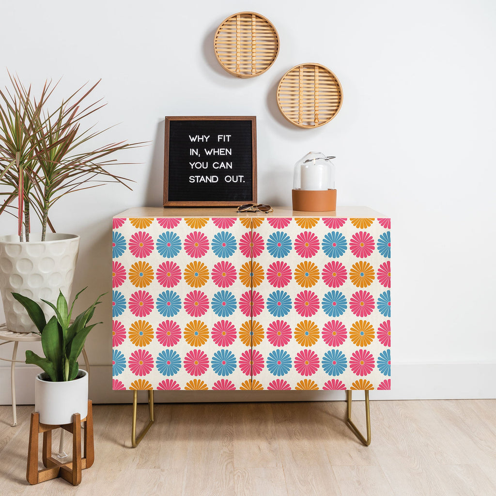 Colour Poems Daisy Pattern Multicolor II Credenza