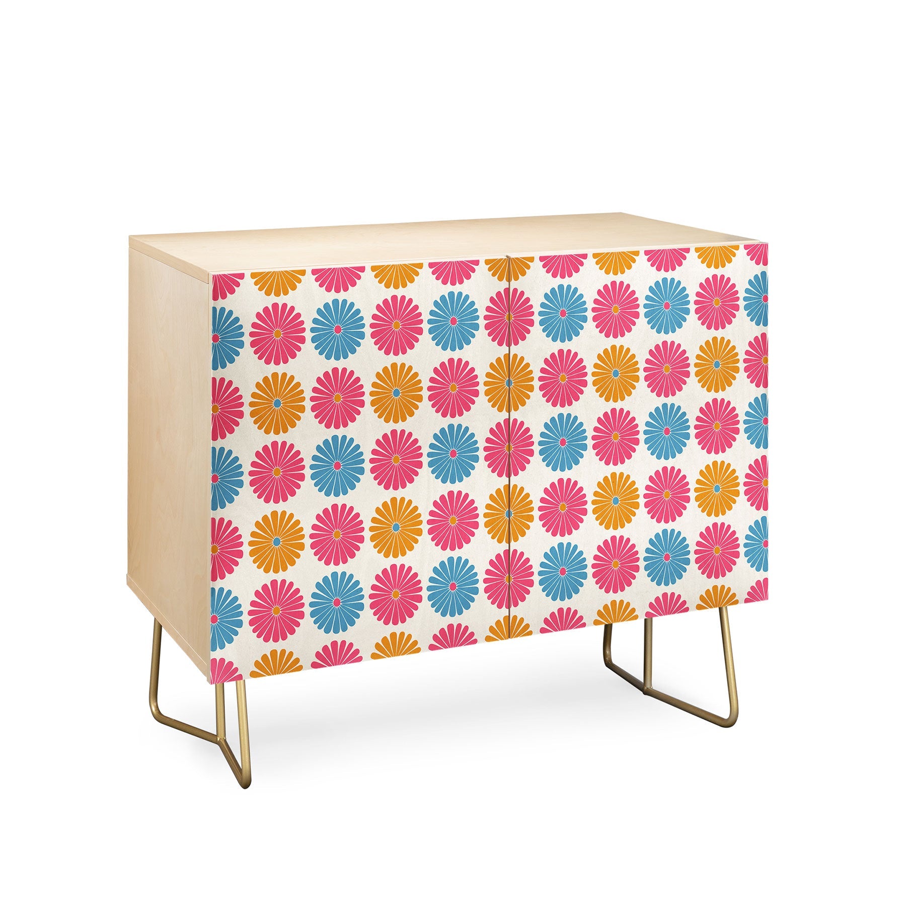 Colour Poems Daisy Pattern Multicolor II Credenza