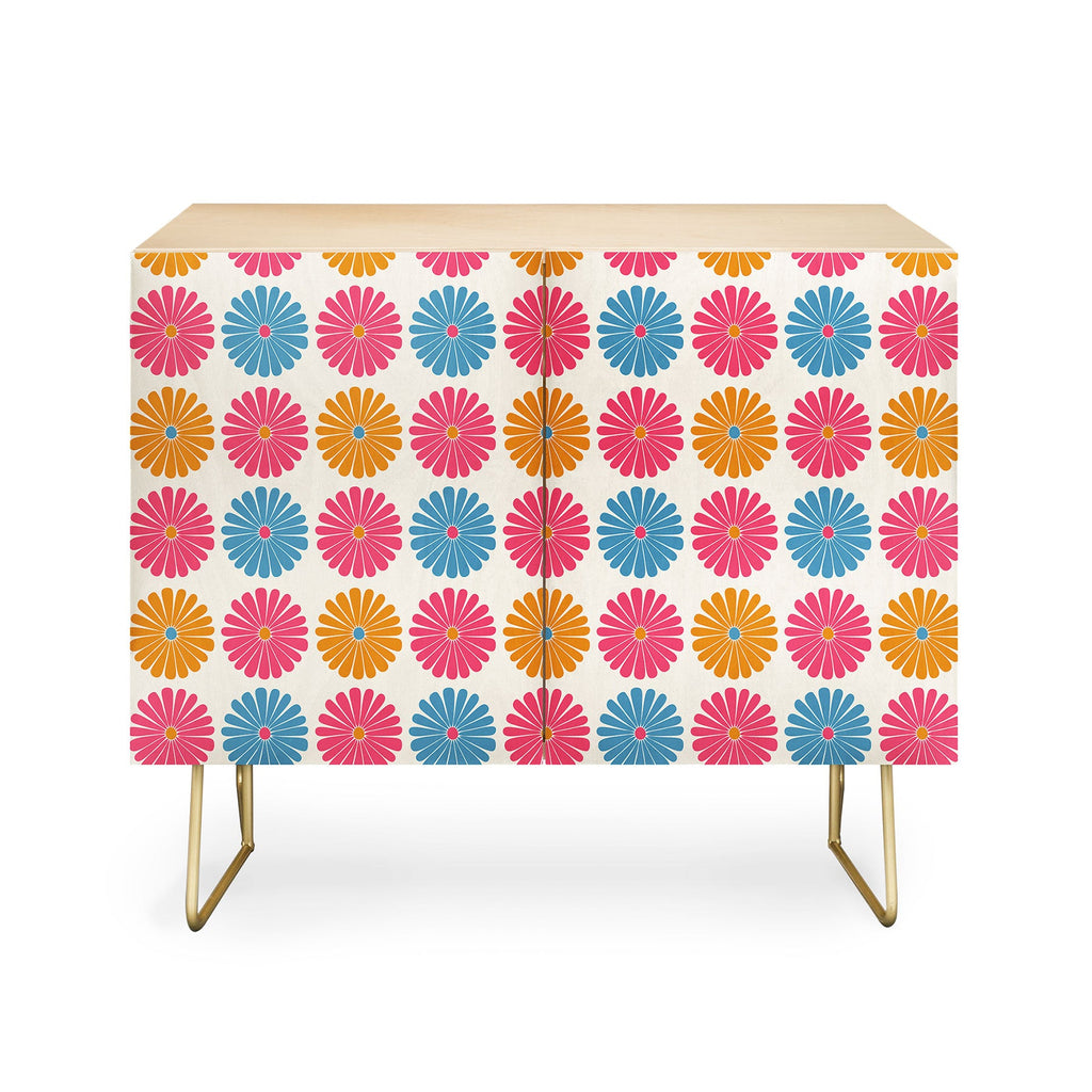 Colour Poems Daisy Pattern Multicolor II Credenza