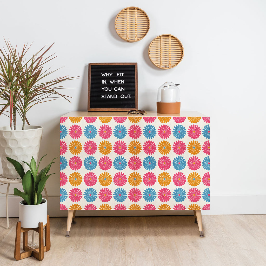 Colour Poems Daisy Pattern Multicolor II Credenza
