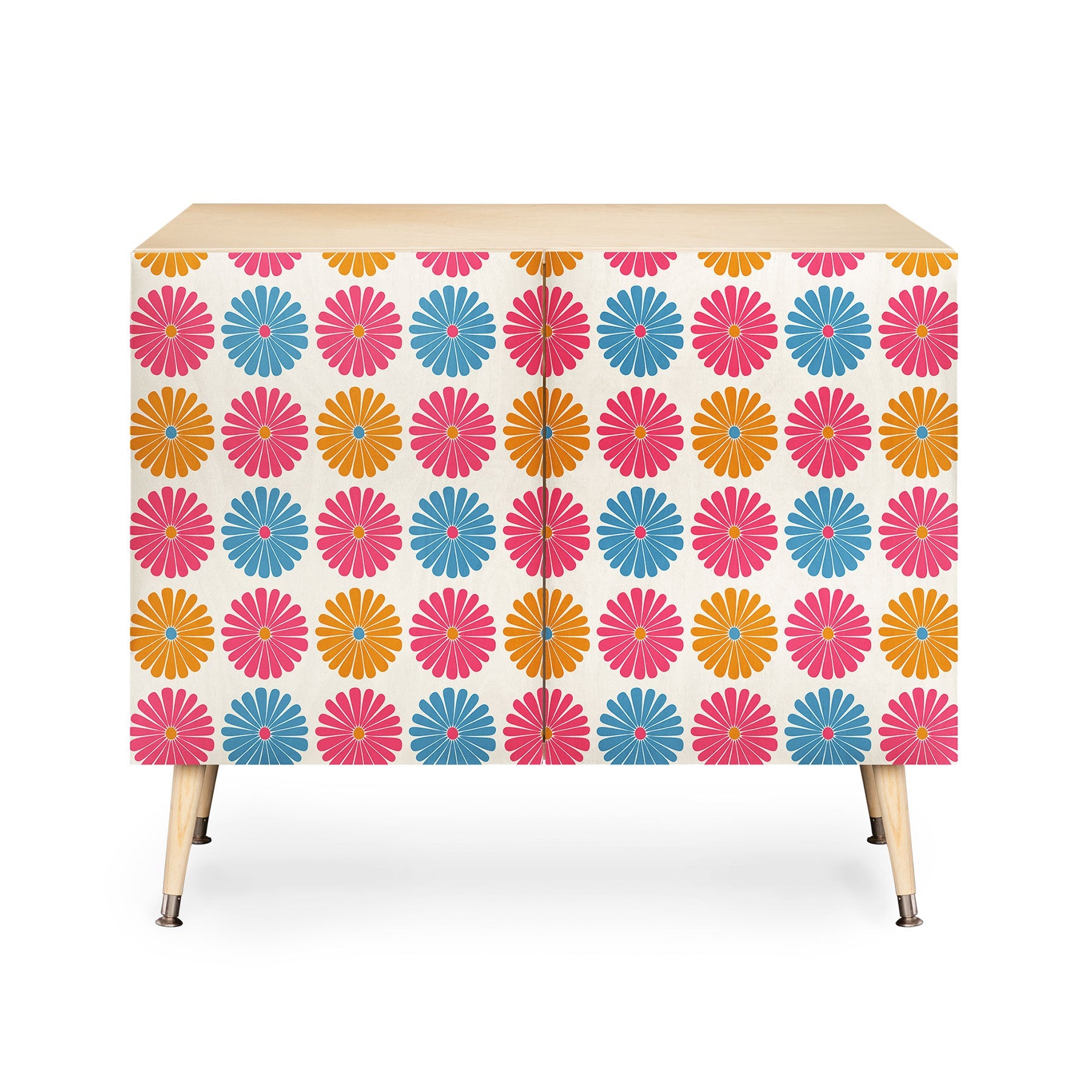 Colour Poems Daisy Pattern Multicolor II Credenza