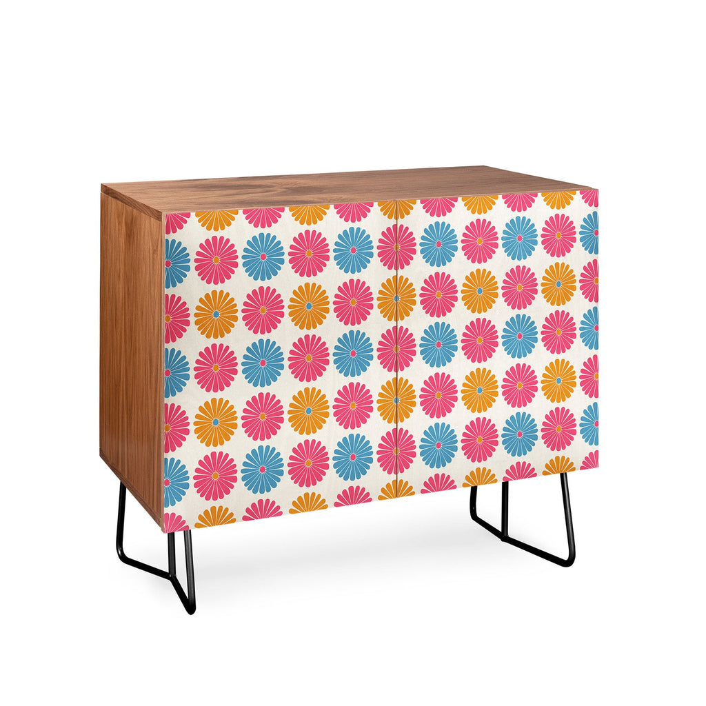 Colour Poems Daisy Pattern Multicolor II Credenza