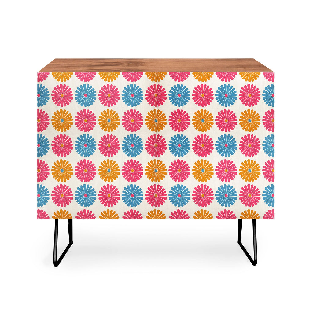 Colour Poems Daisy Pattern Multicolor II Credenza