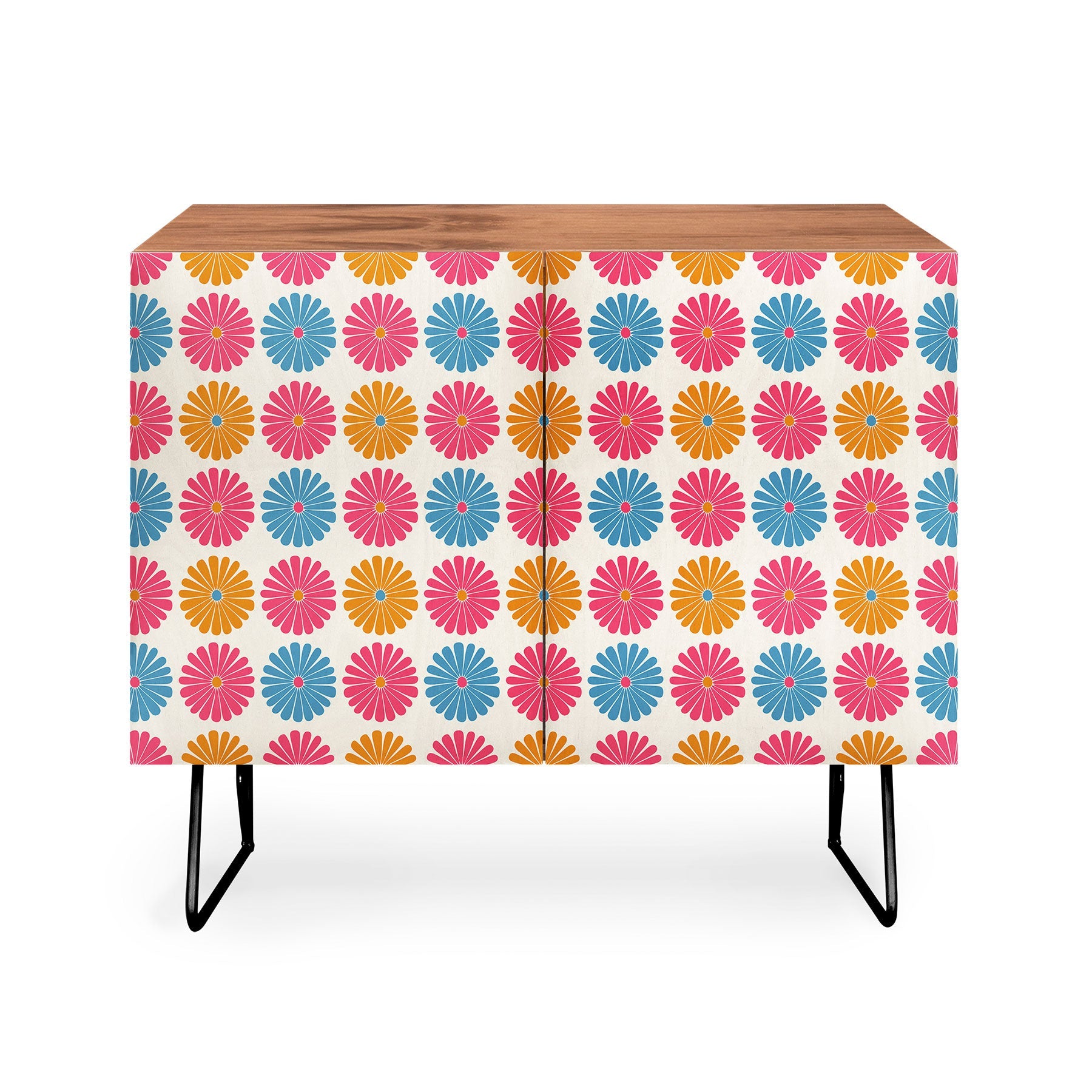 Colour Poems Daisy Pattern Multicolor II Credenza