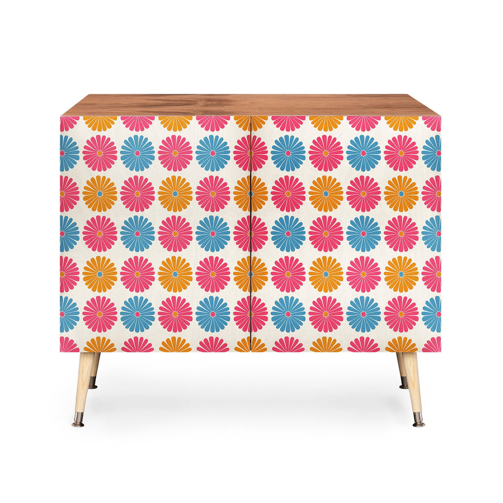 Colour Poems Daisy Pattern Multicolor II Credenza