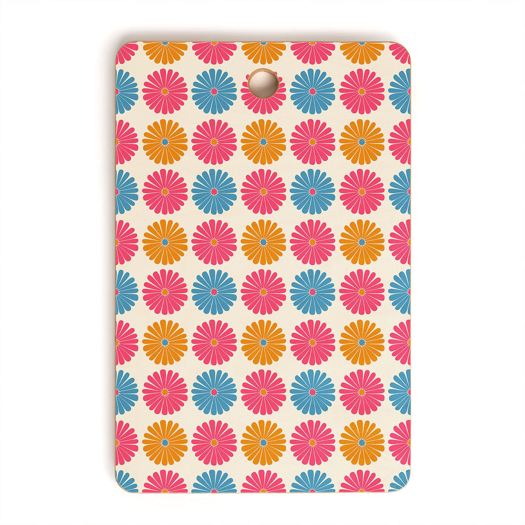 Colour Poems Daisy Pattern Multicolor II Cutting Board Rectangle