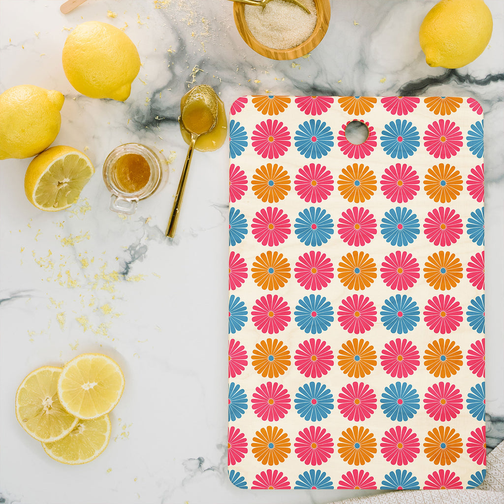 Colour Poems Daisy Pattern Multicolor II Cutting Board Rectangle