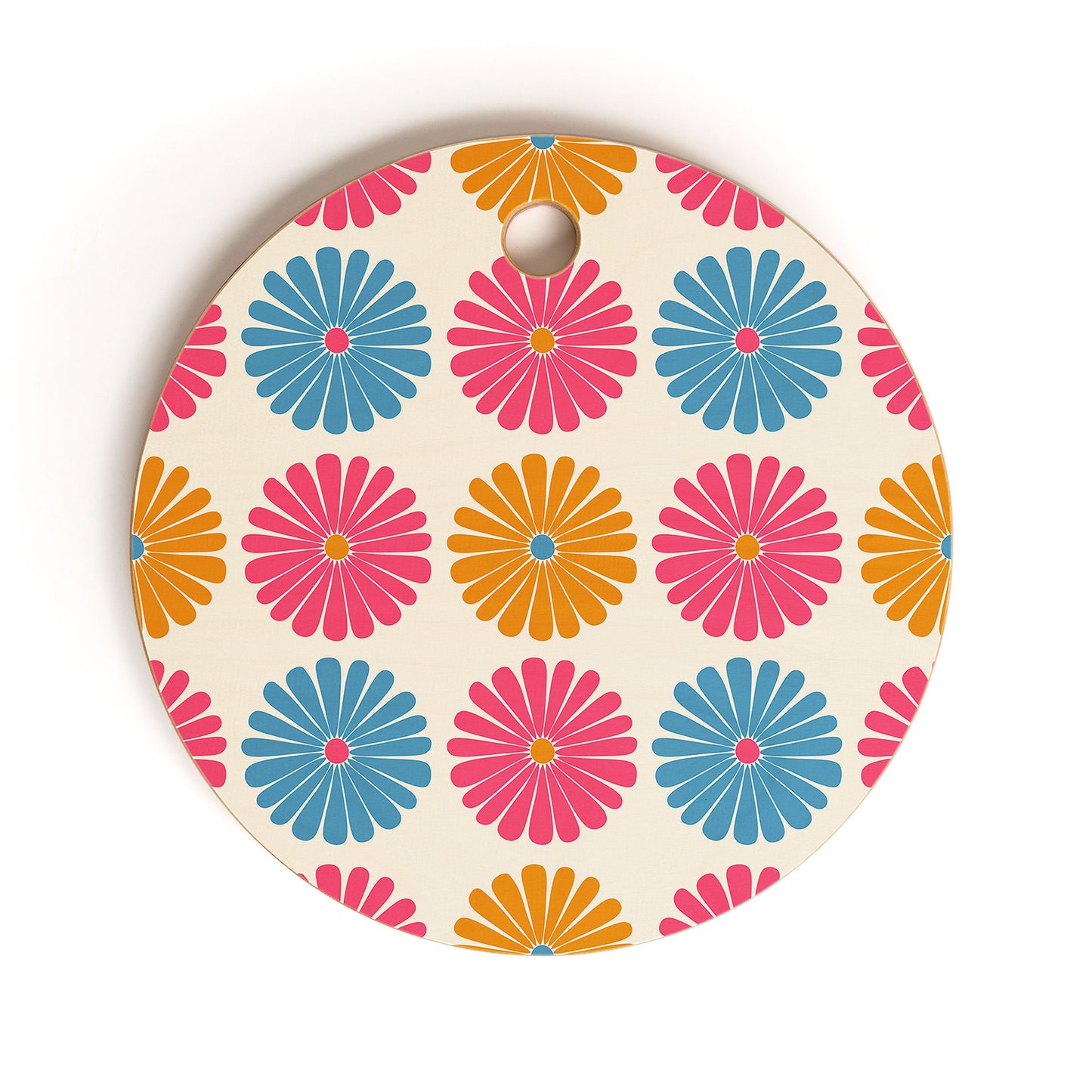 Colour Poems Daisy Pattern Multicolor II Cutting Board Round