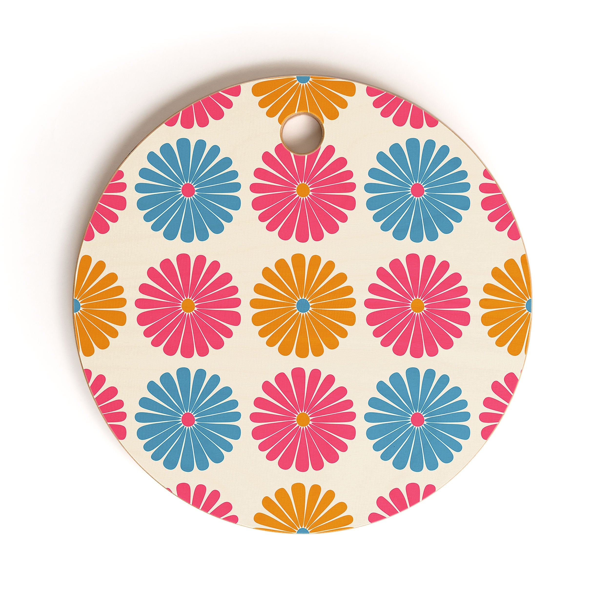 Colour Poems Daisy Pattern Multicolor II Cutting Board Round