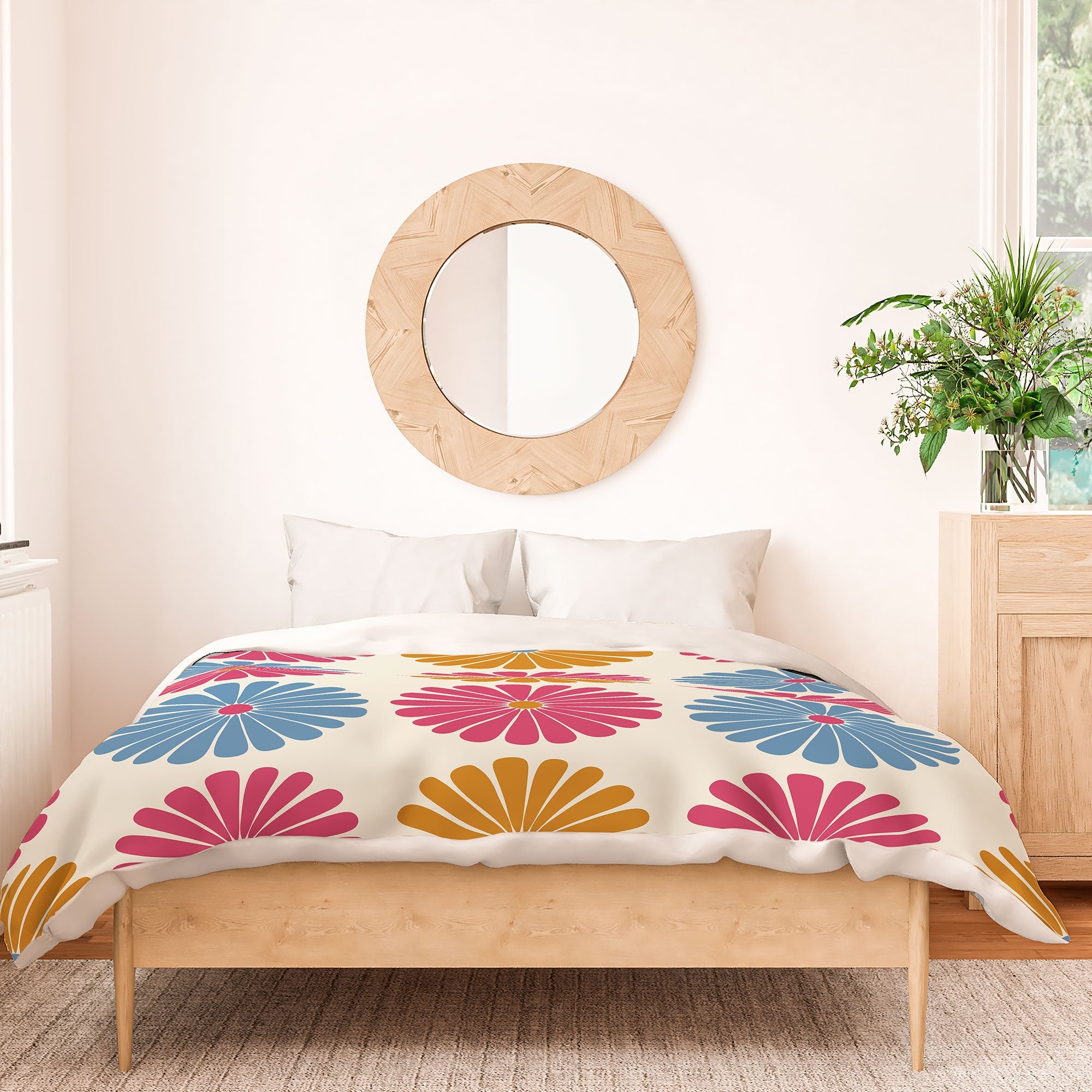 Colour Poems Daisy Pattern Multicolor II Duvet Cover