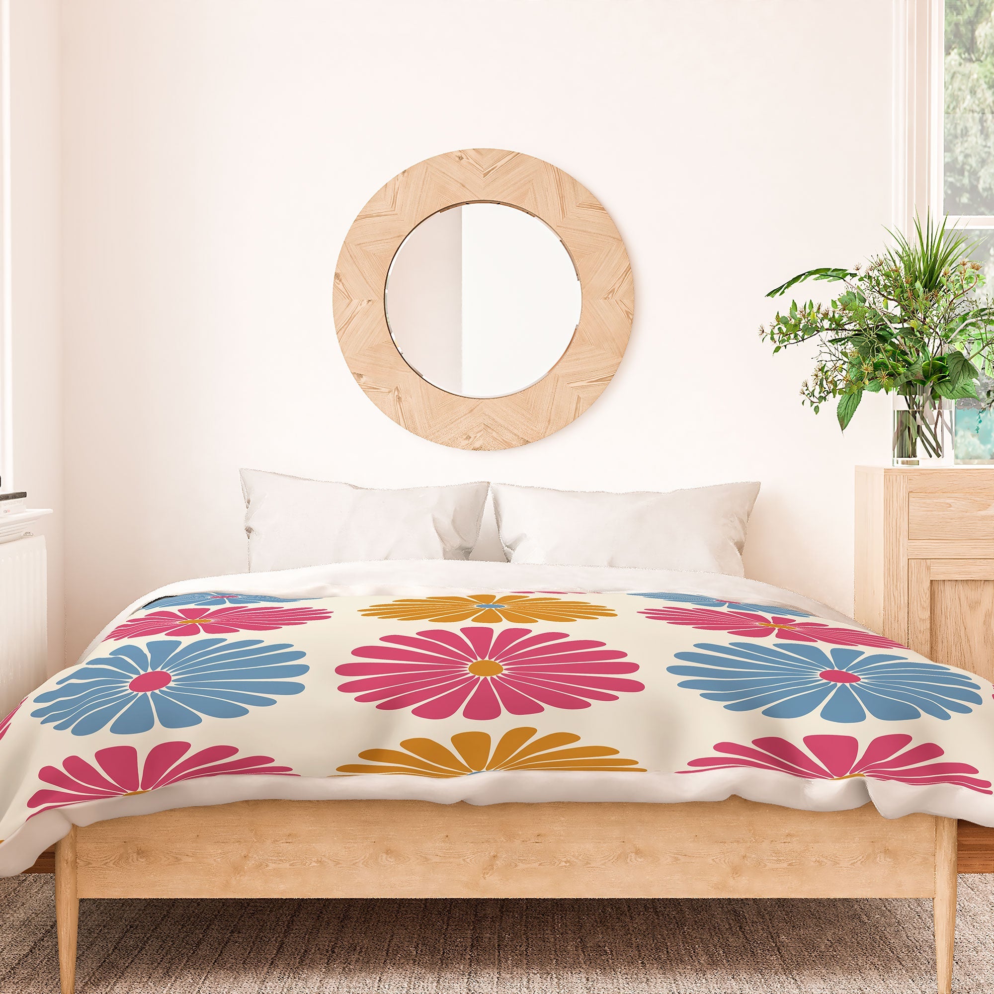 Colour Poems Daisy Pattern Multicolor II Duvet Cover