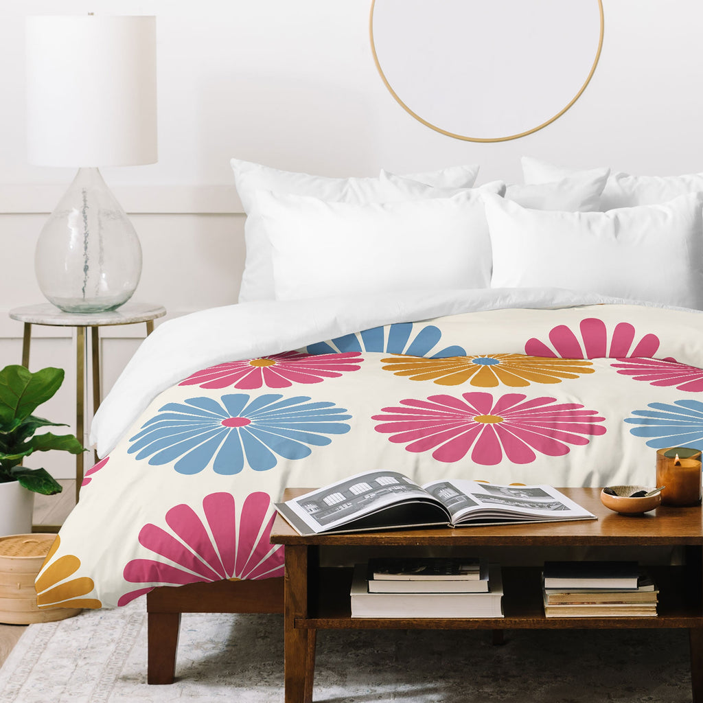 Colour Poems Daisy Pattern Multicolor II Duvet Cover