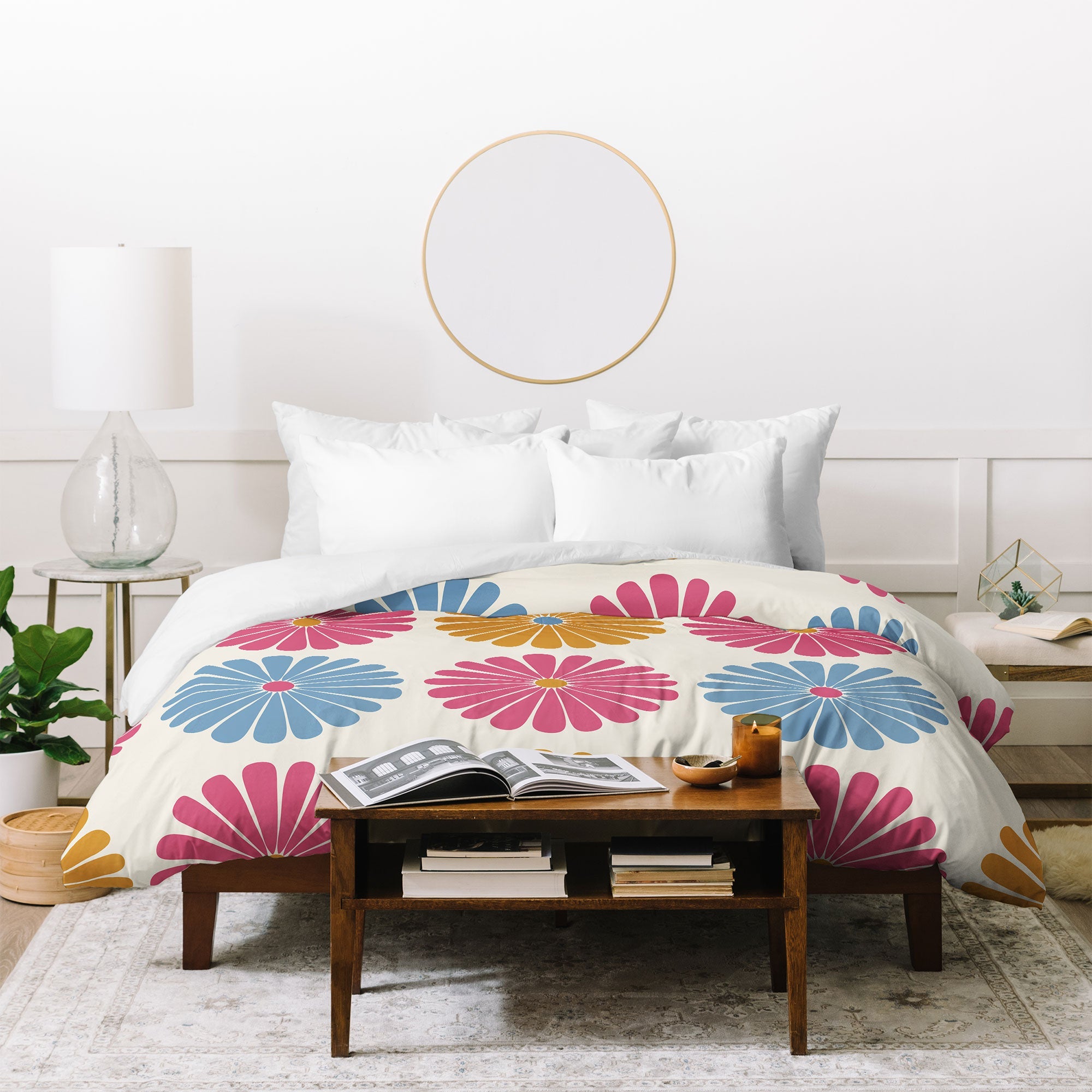 Colour Poems Daisy Pattern Multicolor II Duvet Cover