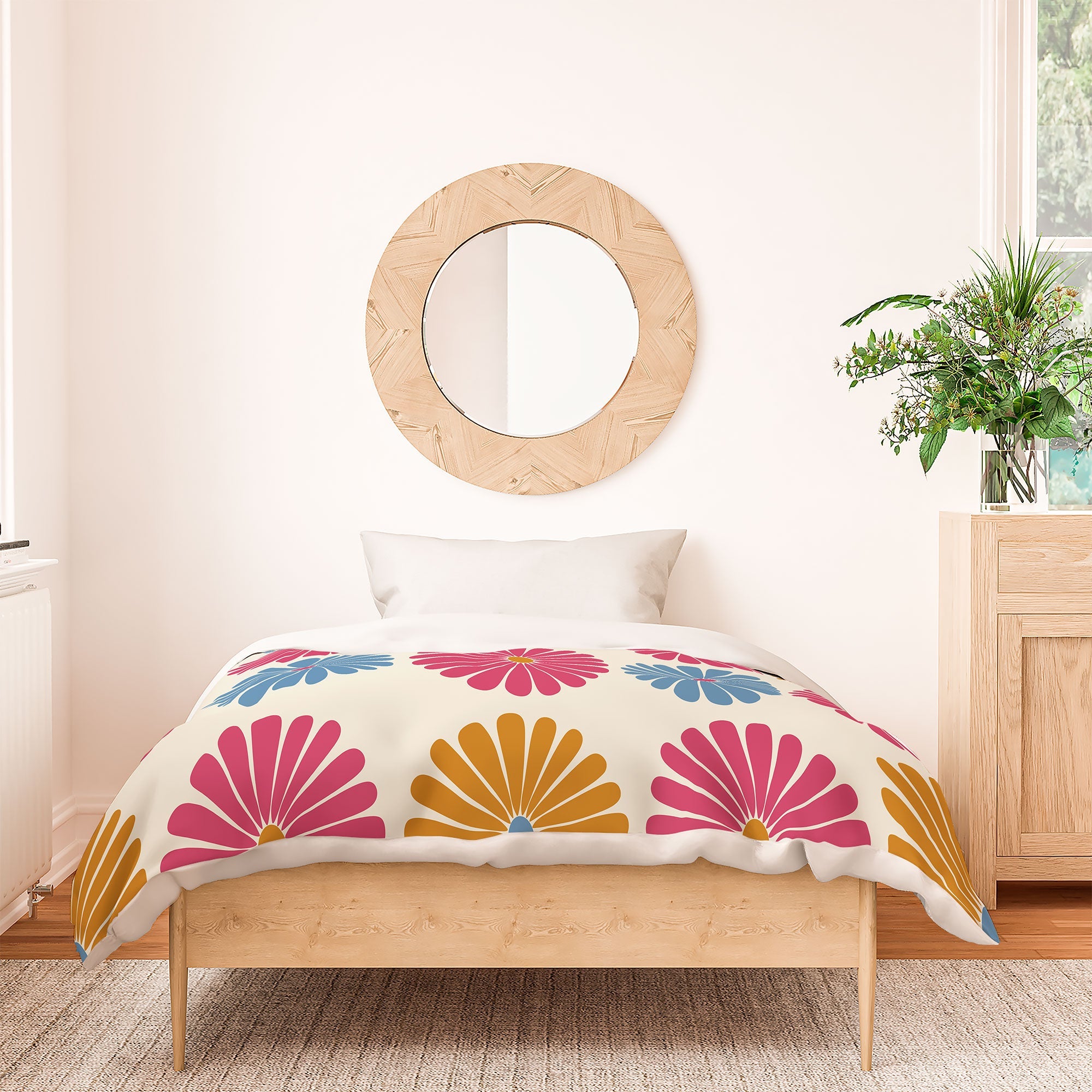Colour Poems Daisy Pattern Multicolor II Duvet Cover