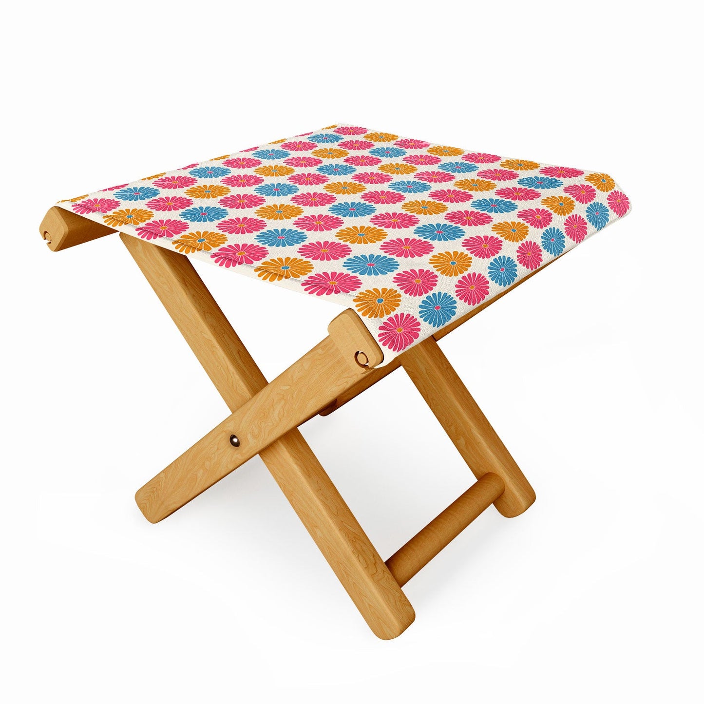 Colour Poems Daisy Pattern Multicolor II Folding Stool