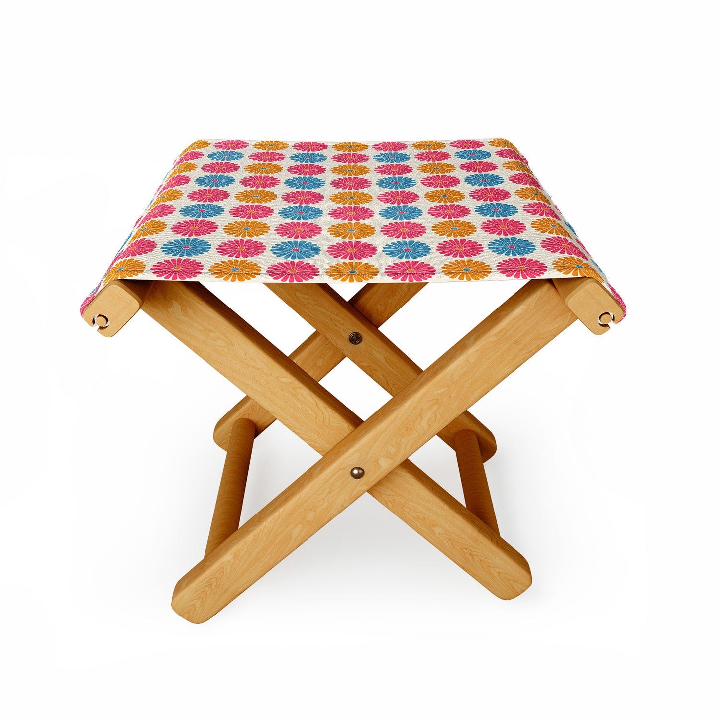 Colour Poems Daisy Pattern Multicolor II Folding Stool