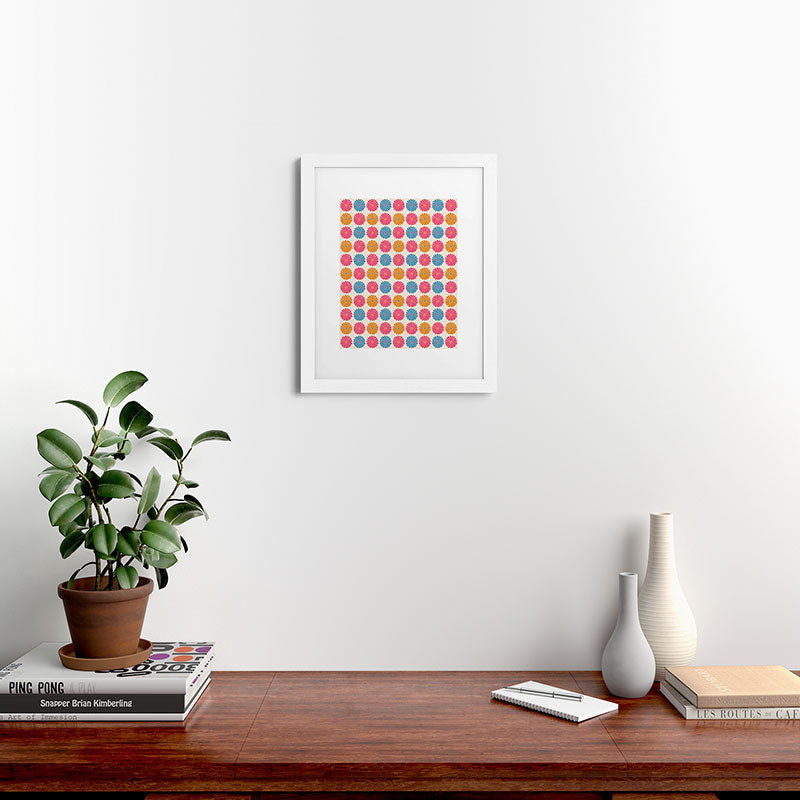 Colour Poems Daisy Pattern Multicolor II Framed Art Print