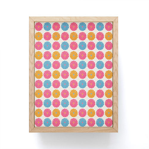 Colour Poems Daisy Pattern Multicolor II Framed Mini Art Print