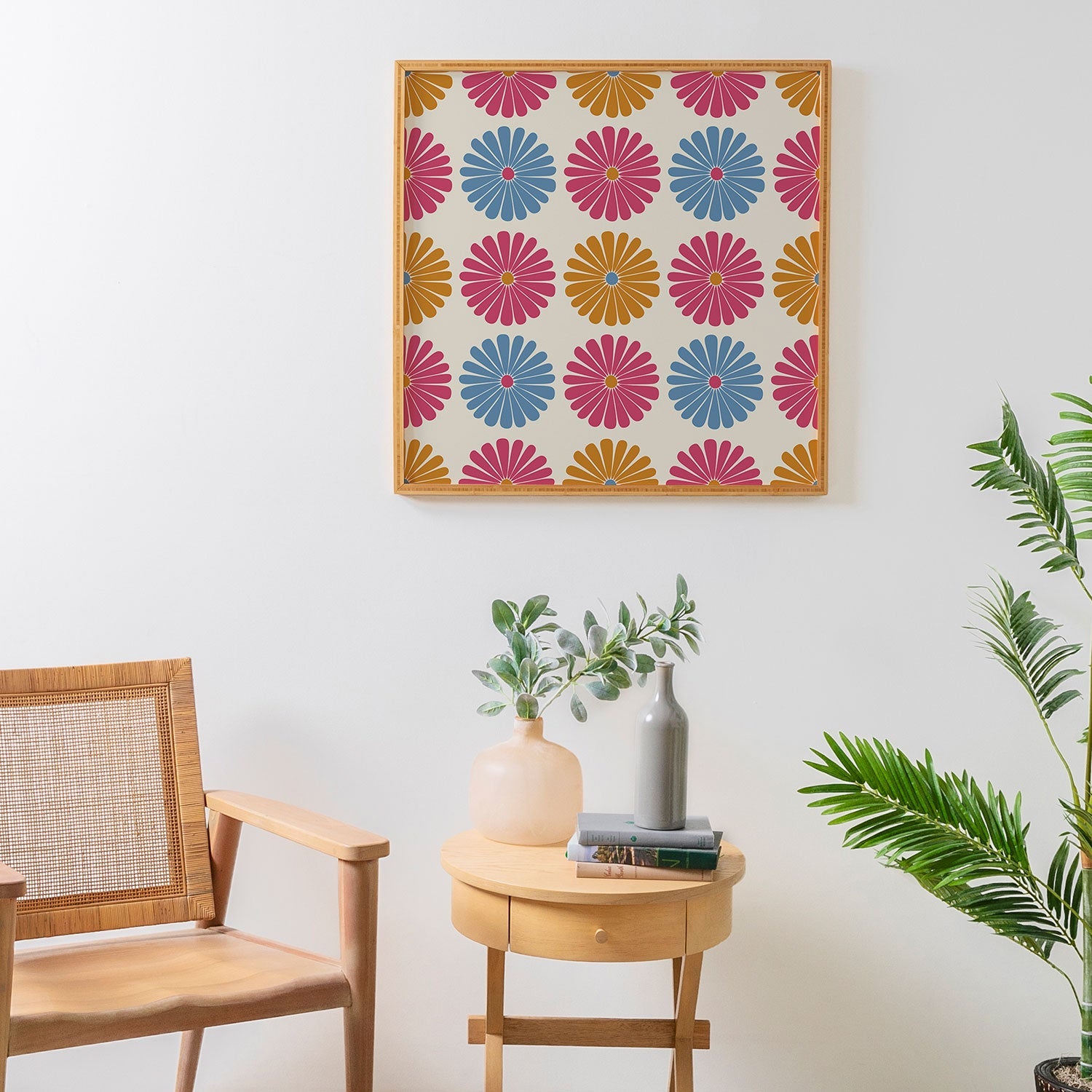 Colour Poems Daisy Pattern Multicolor II Framed Wall Art